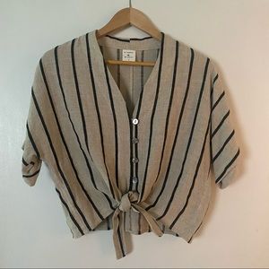 Linen Stripe Top